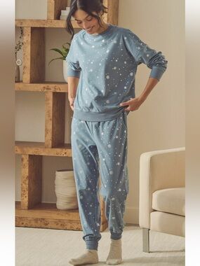 Next TALL Blue Snowflake Pajama Set